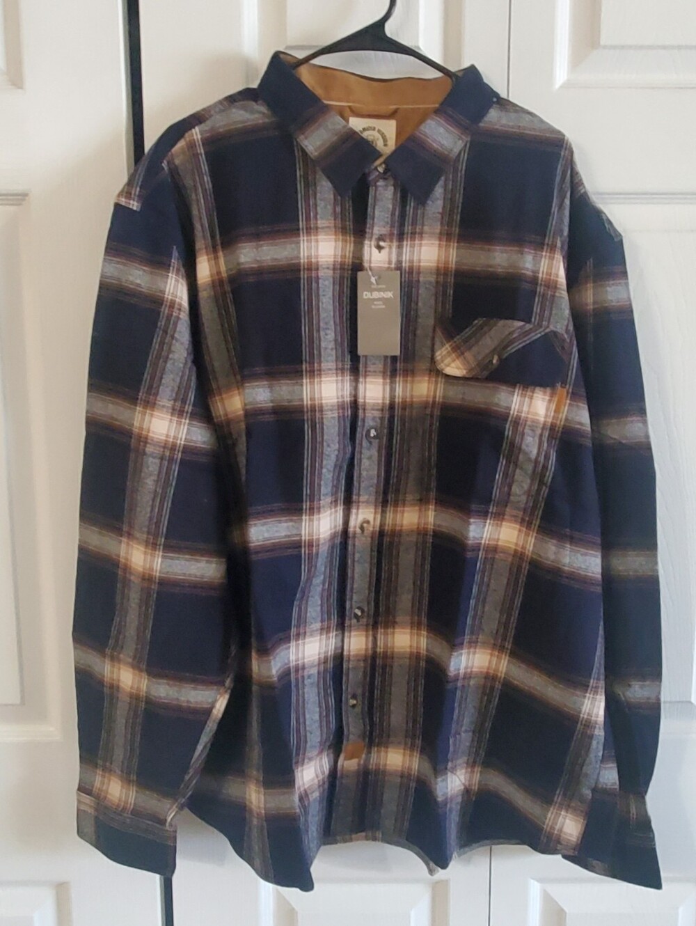 DUBINIK NWT 3XL BUTTON UP SHIRT. PLAID FLANNEL.
